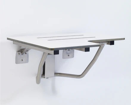 Right Hand Phenolic Folding Shower Seat - White - ADA-Compliant