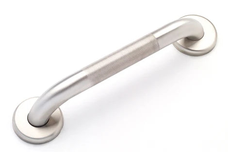 1.25" Diameter Knurled Grip Stainless Steel Grab Bar - Straight - ADA-Compliant